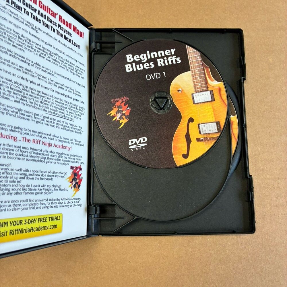 Beginners Blues Riffs with Colin Daniel 30 Cool Riffs DVDs Riffninja - Picture 3 of 4